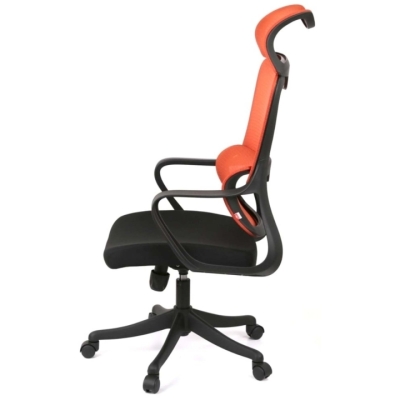 Кресло АКЛАС Дориан BL TILT (K-09 Orange/OS Black)