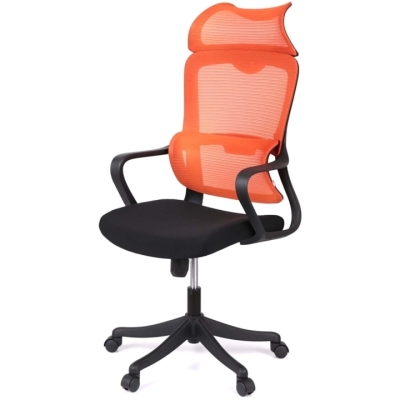 Крісло АКЛАС Доріан BL TILT Помаранчевий (K-09 Orange OS-3000 Black)