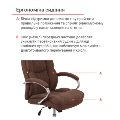 Кресло АКЛАС Селин ANF коричневое