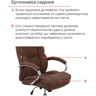 Кресло АКЛАС Селин ANF Коричневый (1705B-23 Brown)