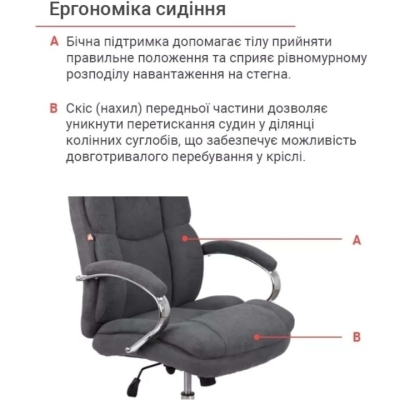 Кресло АКЛАС Селин ANF (Black-Gray 1705B-26)