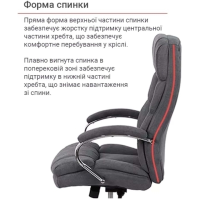 Кресло АКЛАС Селин ANF (Black-Gray 1705B-26)