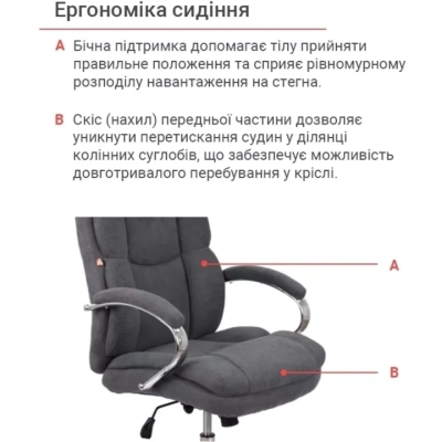Кресло АКЛАС Селин ANF (1705B-26 Black-Gray)