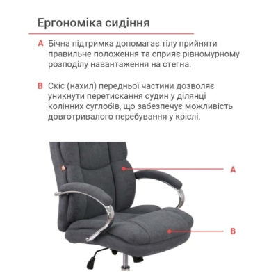 Кресло АКЛАС Селин ANF серое
