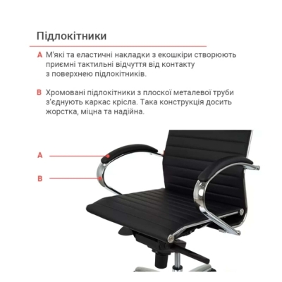 Кресло АКЛАС Сакура MB (PU Black)
