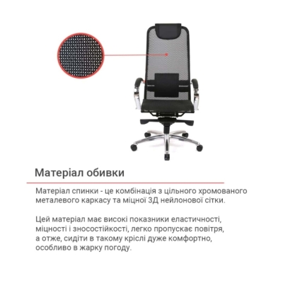 Кресло АКЛАС Сакура Net MB (Черный)