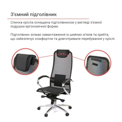 Кресло АКЛАС Сакура Net MB (Черный)