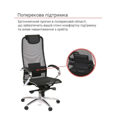 Кресло АКЛАС Сакура Net MB (Черный)