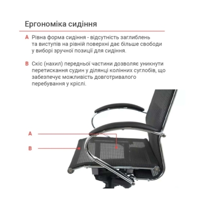 Кресло АКЛАС Сакура Net MB (Черный)