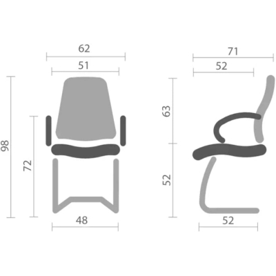 Кресло конференционное АКЛАС Лемош CF (PU Black)