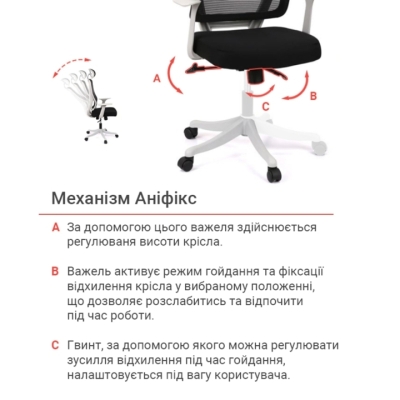 Кресло АКЛАС Одри HR ANF черное
