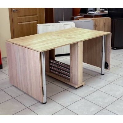  Кухонный стол "Семейный" Дуб Сонома (2700x800x730) Гамма стиль 