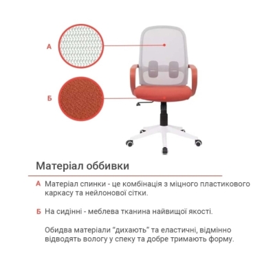 Кресло АКЛАС Мелоди WT (Оранжевый/Серый)