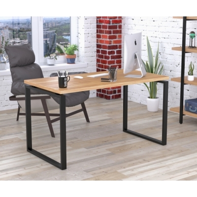 Письменный стол Loft design Q-135-32 Black Дуб Крафт золотой