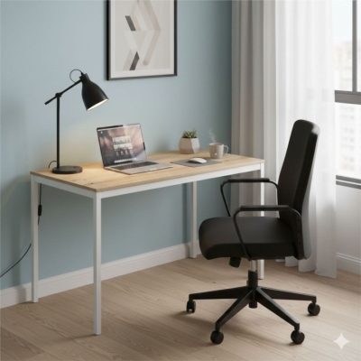 Письменный стол Art in Head Brevity Loft standart 1400х750х670 Дуб Эвок/Белый металл (TB04100000010)