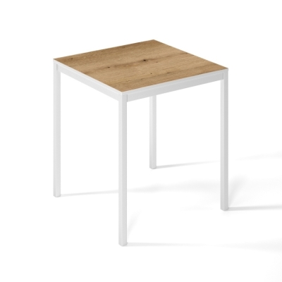 Купить Обеденный стол Art in Head Brevity Loft mini 670х750х670 Дуб Эвок/Белый металл (TB03100000010). Фото