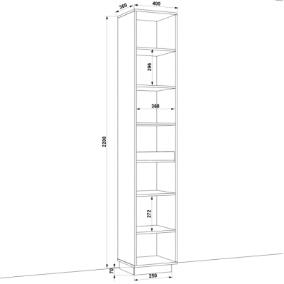 Шафа розпашна FLASHNIKA HOLD №2 (Німфея альба) (400мм x 380мм x 2200мм)