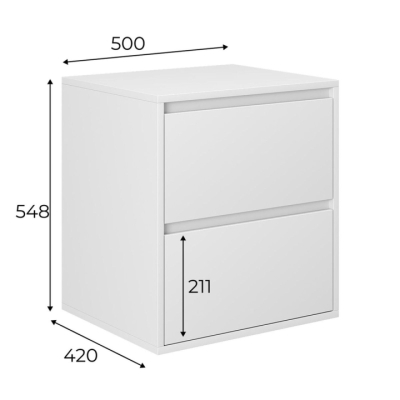 Тумба Art in Head Light 500x548x420 Графит (LT07070000000)
