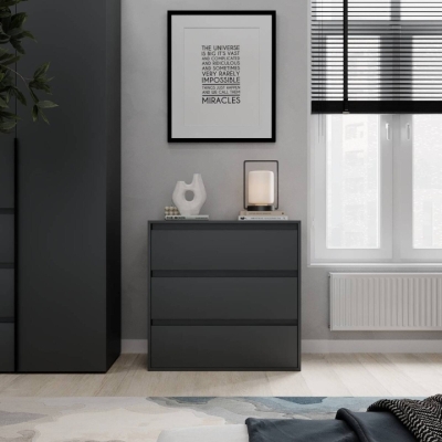 Комод Art in Head 3 Light 790x800x420 Графит (LT01070000000)