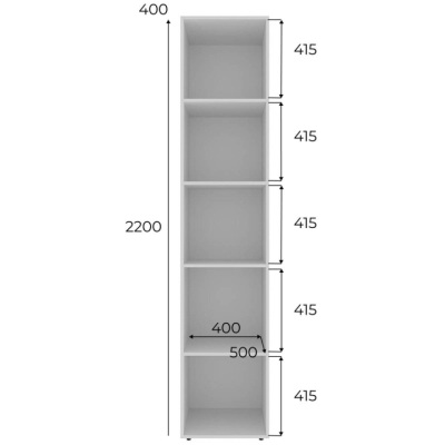 Пенал открытый Art in Head Light 400х500х2200 Дуб Сонома (LT10130000000)