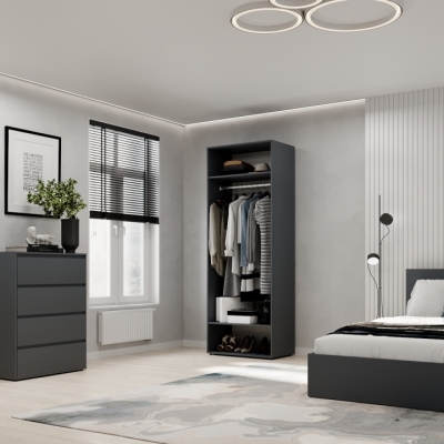 Шкаф распашной 1 Art In Head Light 800x2200x500 Графит (LT11070000000)