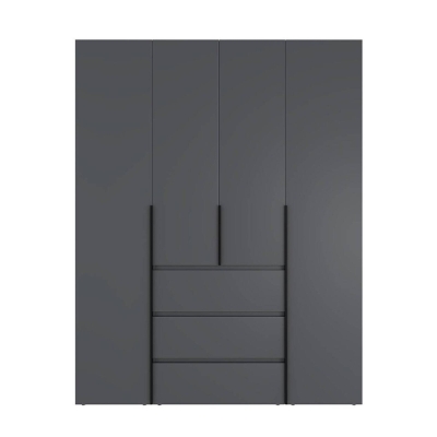 Шкаф распашной комбинированный №1 ART IN HEAD Light 1600x500x2200 Графит (LTK017000000)