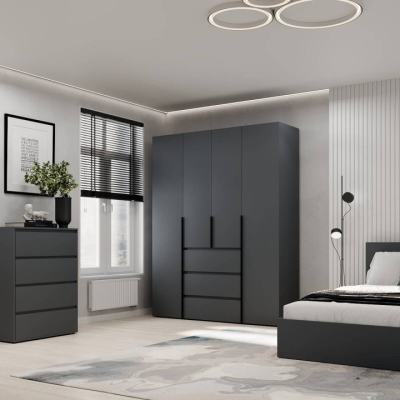 Шкаф распашной комбинированный №1 ART IN HEAD Light 1600x500x2200 Графит (LTK017000000)