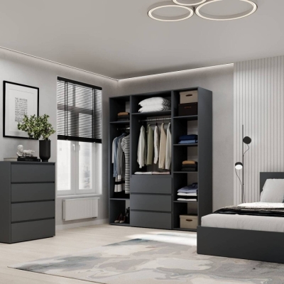 Шкаф распашной комбинированный №1 ART IN HEAD Light 1600x500x2200 Графит (LTK017000000)