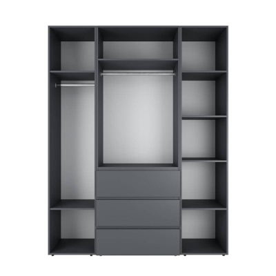 Шкаф распашной комбинированный №1 ART IN HEAD Light 1600x500x2200 Графит (LTK017000000)