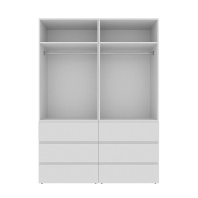 Шкаф распашной комбинированный №10 ART IN HEAD Light 1600x500x2200 Белый бриллиант (LTK0101000000)