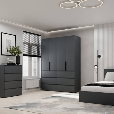 Шкаф распашной комбинированный №10 ART IN HEAD Light 1600x500x2200 Графит (LTK0107000000)