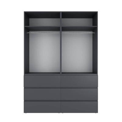 Шкаф распашной комбинированный №10 ART IN HEAD Light 1600x500x2200 Графит (LTK0107000000)