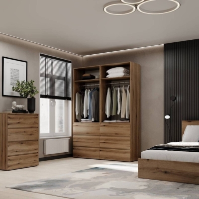 Шкаф распашной комбинированный №10 ART IN HEAD Light 1600x500x2200 Дуб Евок (LTK01010000000)