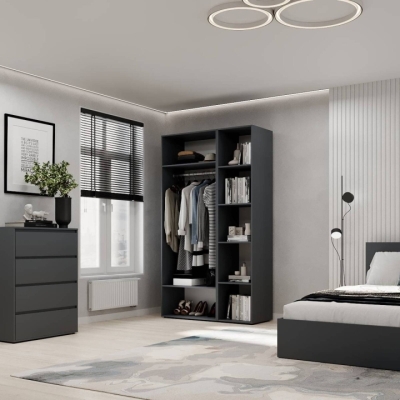 Шкаф распашной комбинированный №11 ART IN HEAD Light 1200x500x2200 Графит (LTK0117000000)