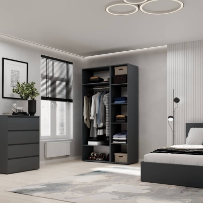 Шкаф распашной комбинированный №12 ART IN HEAD Light 1200x500x2200 Графит (LTK0127000000)