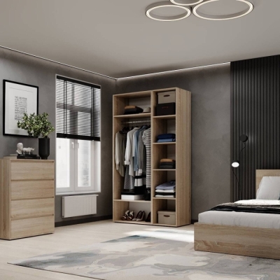 Шкаф распашной комбинированный №12 ART IN HEAD Light 1200x500x2200 Дуб Сонома (LTK01213000000)