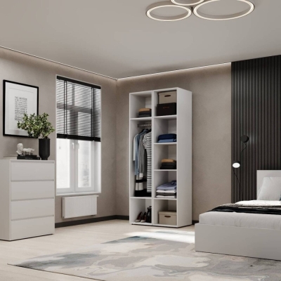 Шкаф распашной комбинированный №13 ART IN HEAD Light 800x500x2200 Белый бриллиант (LTK0131000000)