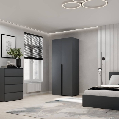 Шкаф распашной комбинированный №13 ART IN HEAD Light 800x500x2200 Графит (LTK0137000000)