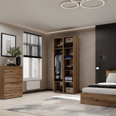 Шкаф распашной комбинированный №13 ART IN HEAD Light 800x500x2200 Дуб Эвок (LTK01310000000)