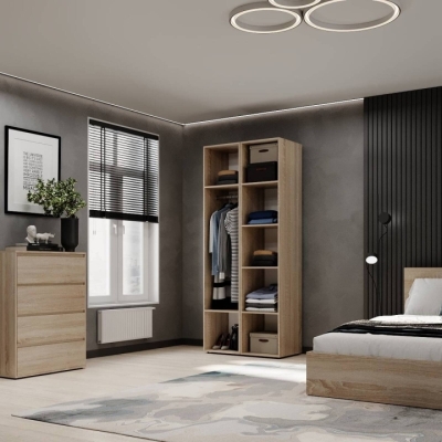 Шкаф распашной комбинированный №13 ART IN HEAD Light 800x500x2200 Дуб Сонома (LTK01313000000)