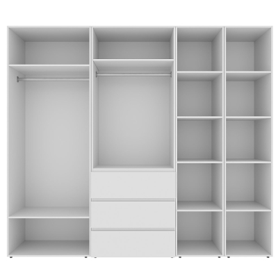 Шкаф распашной комбинированный №14 ART IN HEAD Light 2400x500x2200 Белый бриллиант (LTK0141000000)