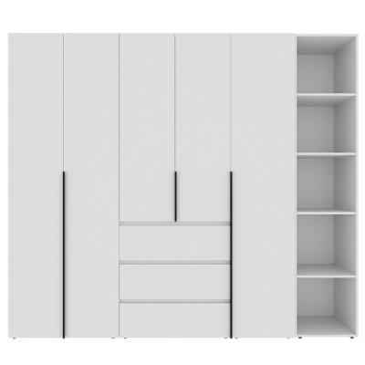 Шкаф распашной комбинированный №14 ART IN HEAD Light 2400x500x2200 Белый бриллиант (LTK0141000000)