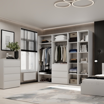 Шкаф распашной комбинированный №14 ART IN HEAD Light 2400x500x2200 Белый бриллиант (LTK0141000000)