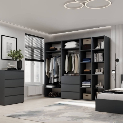 Шкаф распашной комбинированный №14 ART IN HEAD Light 2400x500x2200 Графит (LTK0147000000)