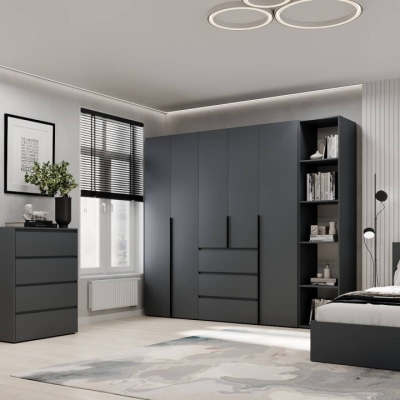 Шкаф распашной комбинированный №14 ART IN HEAD Light 2400x500x2200 Графит (LTK0147000000)