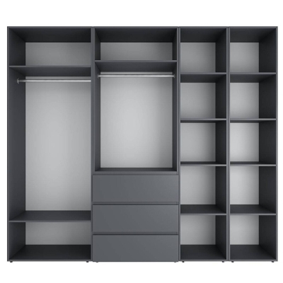 Шкаф распашной комбинированный №14 ART IN HEAD Light 2400x500x2200 Графит (LTK0147000000)