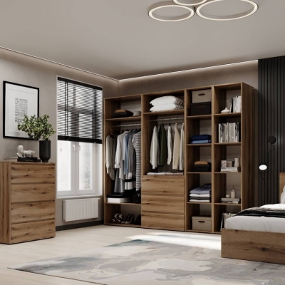 Шкаф распашной комбинированный №14 ART IN HEAD Light 2400x500x2200 Дуб Эвок (LTK01410000000)