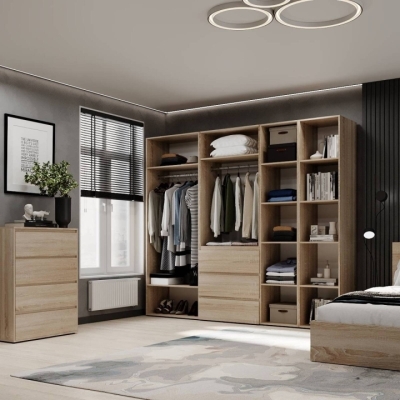 Шкаф распашной комбинированный №14 ART IN HEAD Light 2400x500x2200 Дуб Сонома (LTK01413000000)