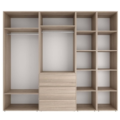 Шкаф распашной комбинированный №14 ART IN HEAD Light 2400x500x2200 Дуб Сонома (LTK01413000000)