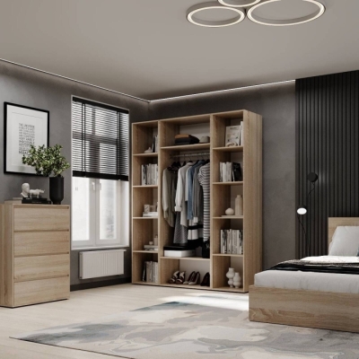 Шкаф распашной комбинированный №15 ART IN HEAD Light 1600x500x2200 Дуб Сонома (LTK01513000000)